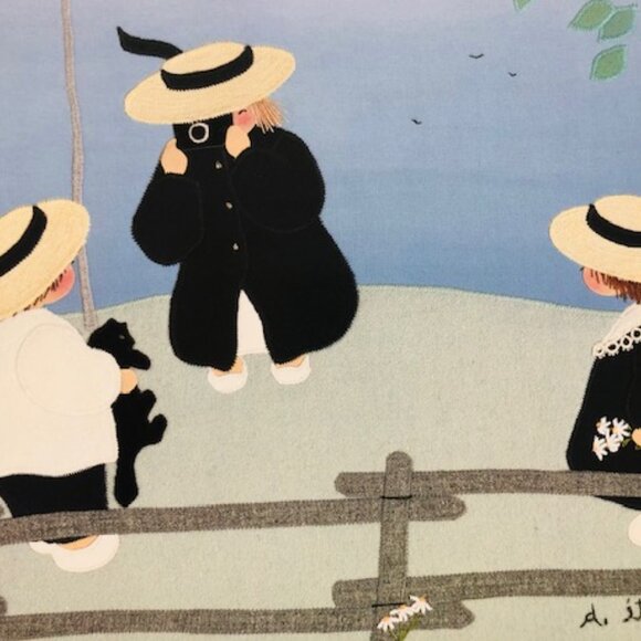 L’Éternel Triangle by Diane Éthier – 17"x13" Vintage Whimsical Art Print - Picture 2 of 4